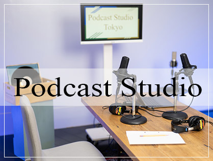Podcast studio in Tokyo
