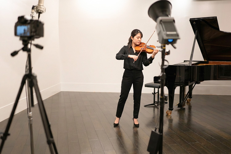 Musical Dog Studio in Tokyo Interview Recording with Piano