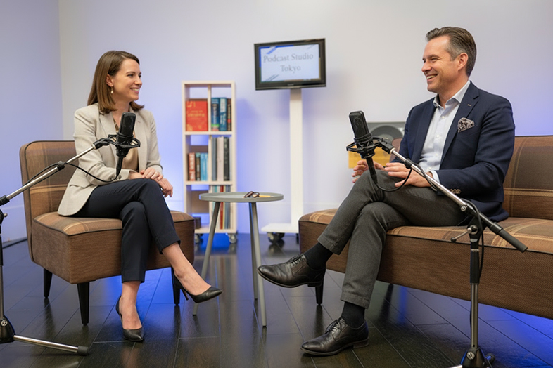 Podcast studio in Tokyo