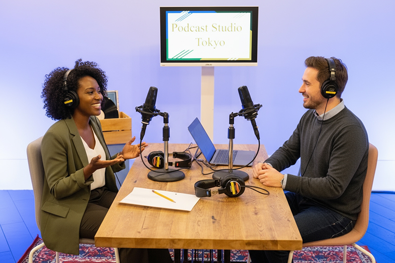 Podcast studio in Tokyo