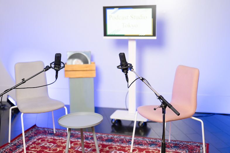 Podcast studio in Tokyo