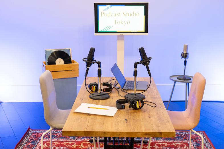 Podcast studio in Tokyo