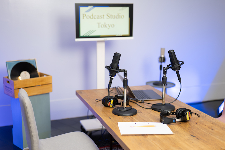 Podcast studio in Tokyo
